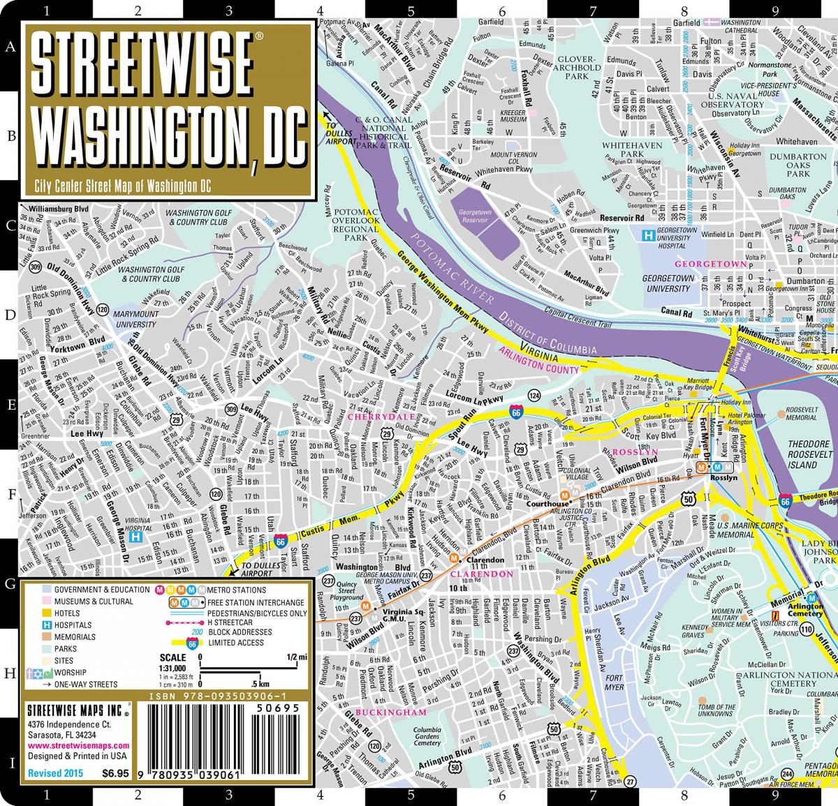 karta över streetwise washington dc