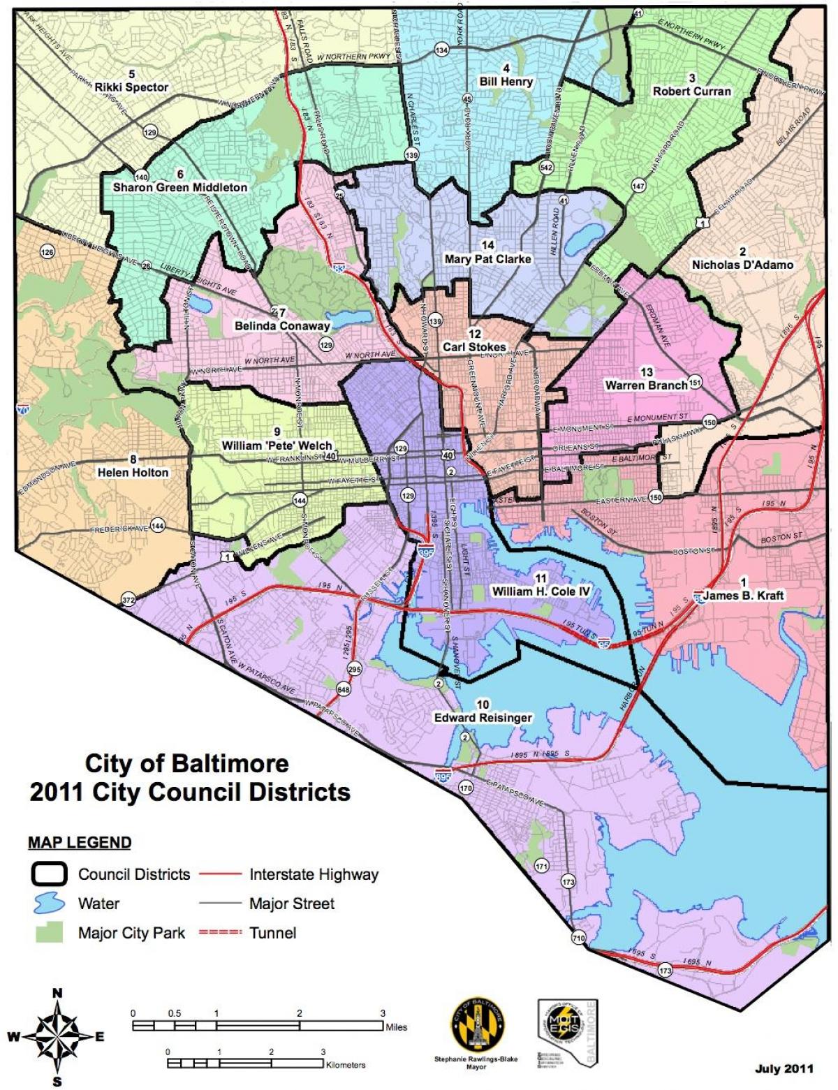 karta över washington dc distriktet