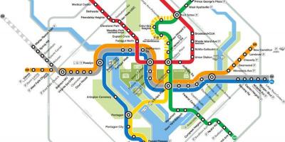 Washington dc tåg karta