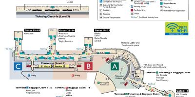 Ronald reagan nationella flygplats karta