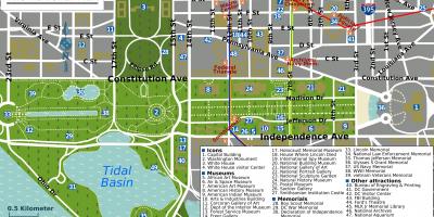 Washington national mall karta