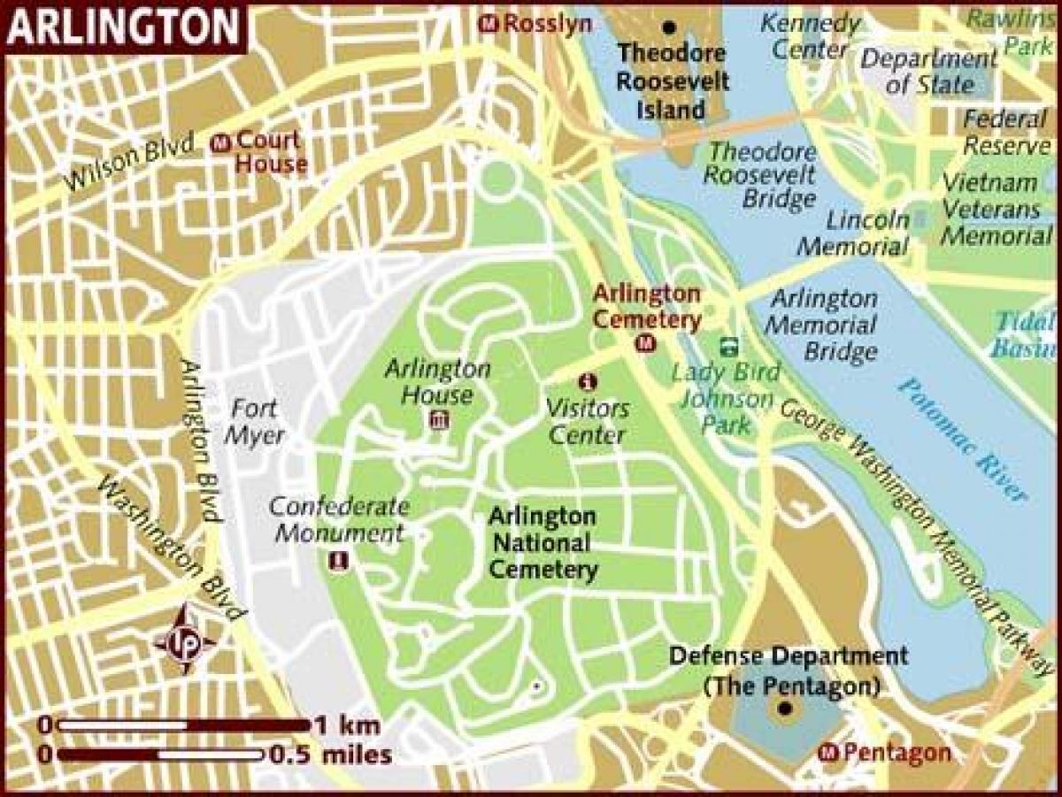 karta över arlington washington dc