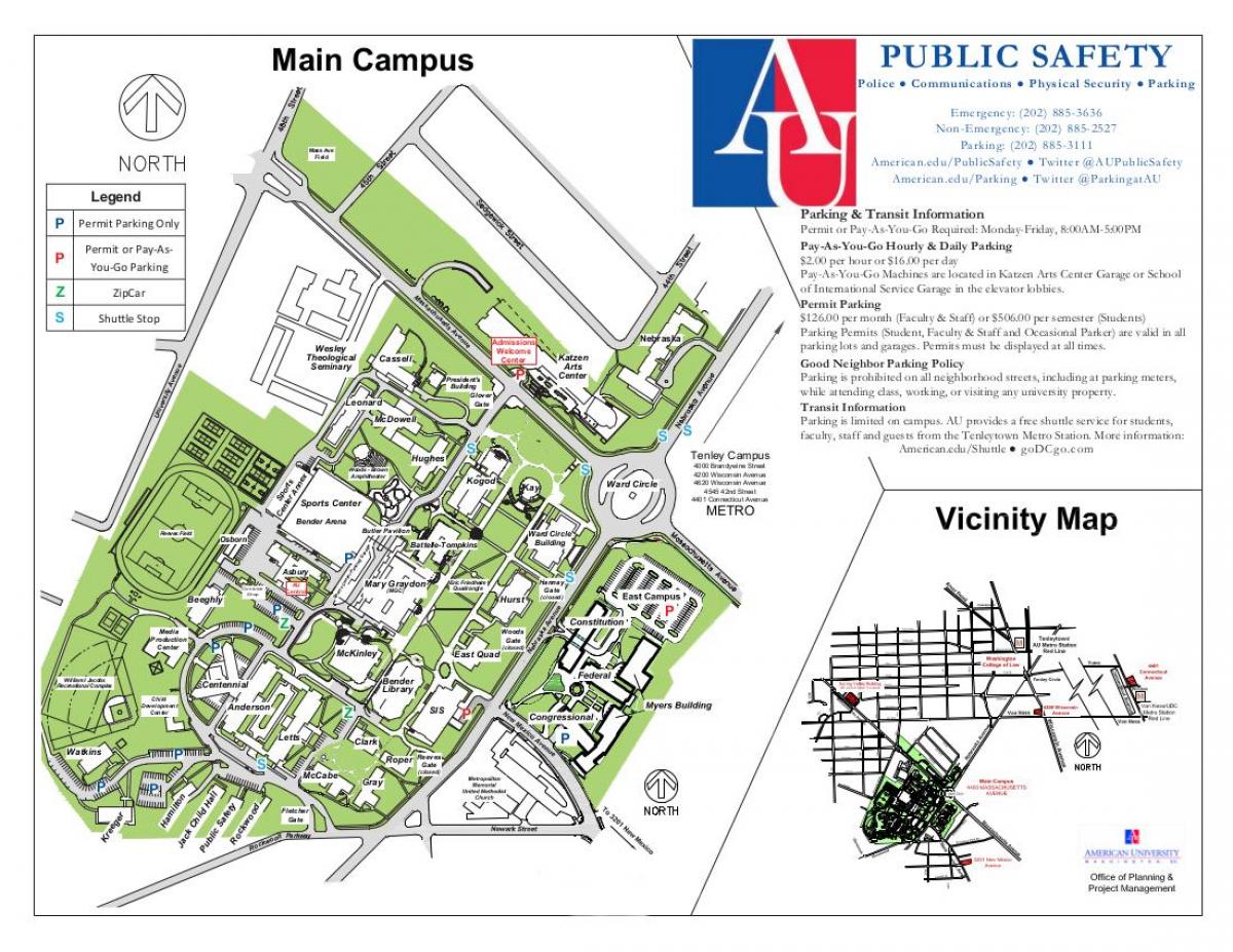 karta över au campus