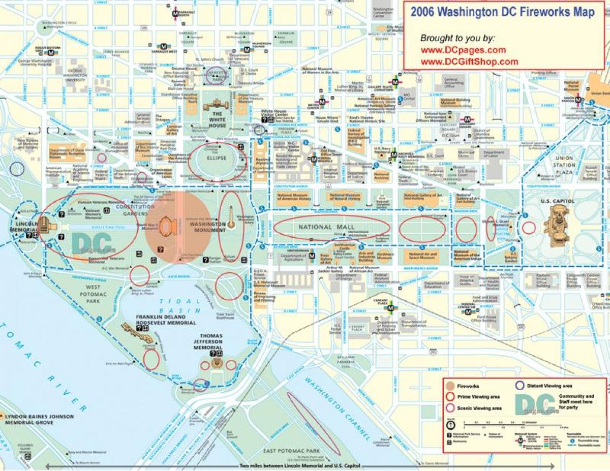 karta över capitol hill och vita huset