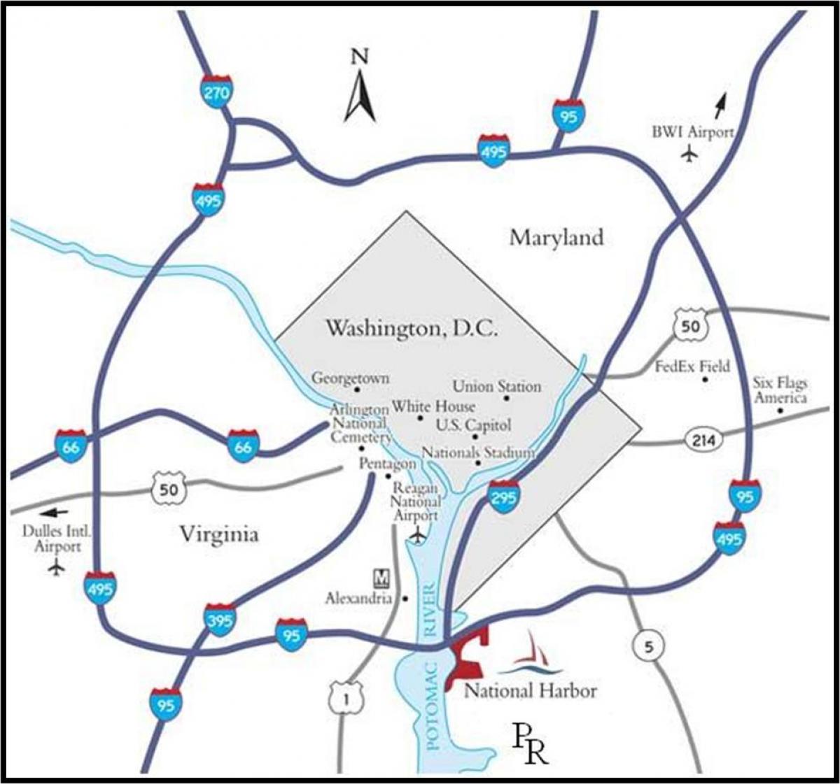 washington metropolitan area karta