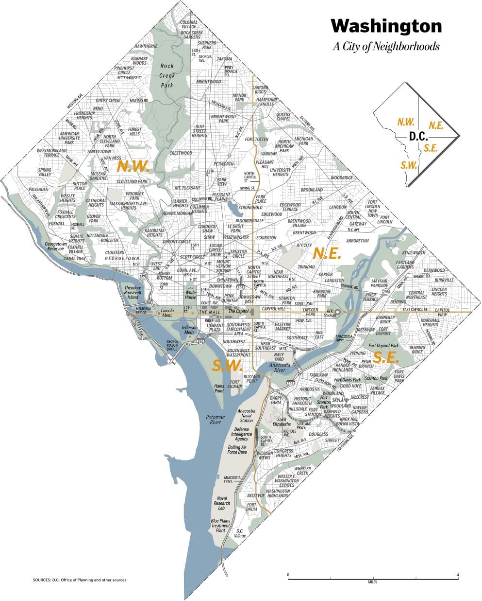 washington dc närheten karta