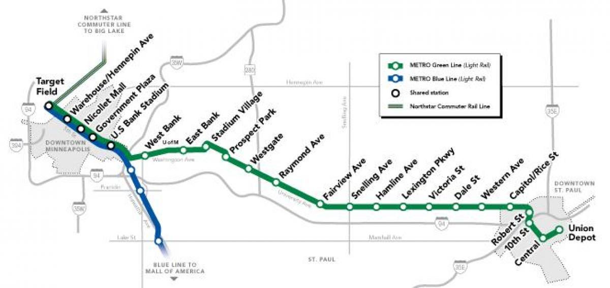 gröna linjen dc metro karta