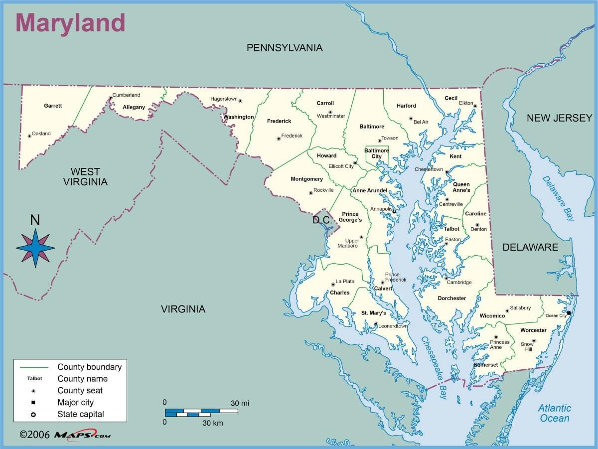maryland dc karta