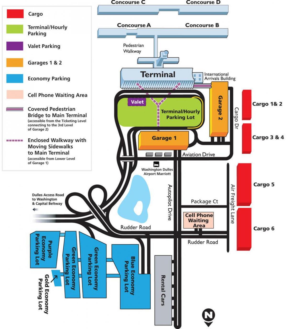 karta över dulles airport area