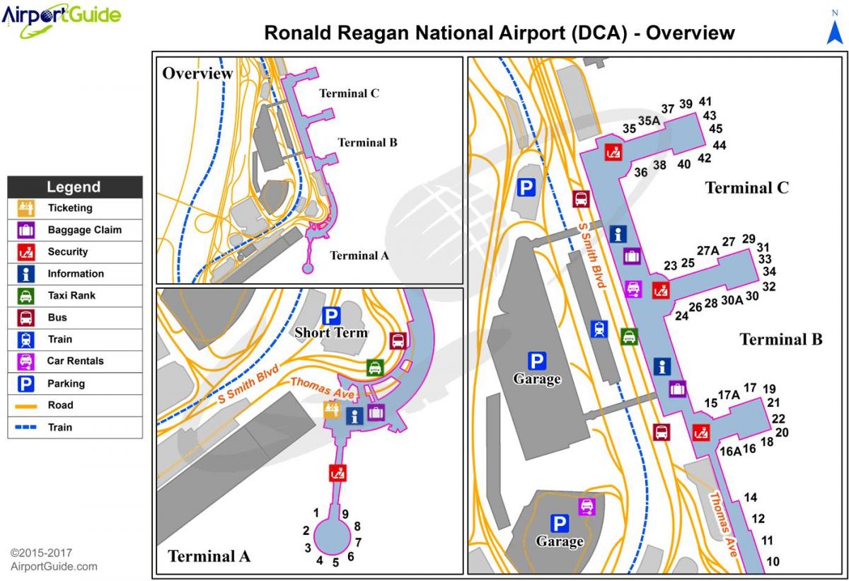 washington national airport karta
