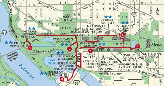 washington walking karta
