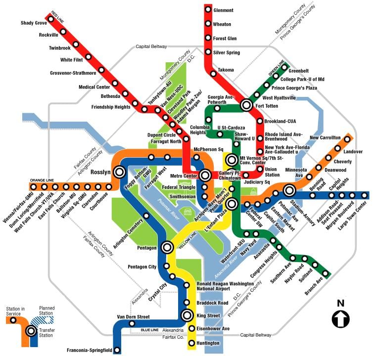 dc tågstationen karta