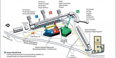 Washington (dca) airport karta