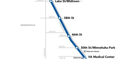 Washington tunnelbana blå linje karta