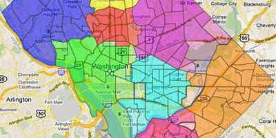 Washington dc församling karta