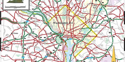 Washington dc tunnelbana karta street overlay