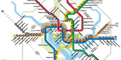 Washington dc metro linje karta