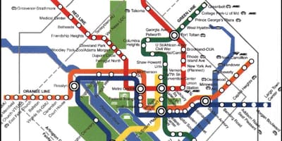 Washington dc metro tåg karta
