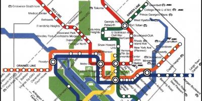 Washington dc metro tåg karta