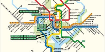 Washington dc spårvagn karta