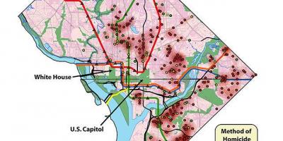 Washington dc dåliga områden karta