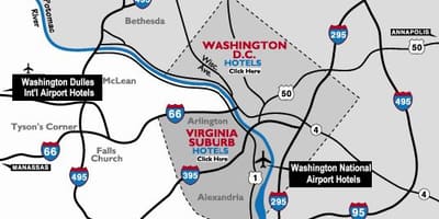 Washington dc-området flygplatser karta