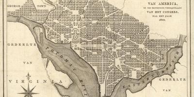 Karta över historisk karta över washington dc