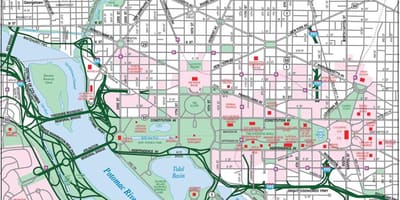 Washington centrala karta