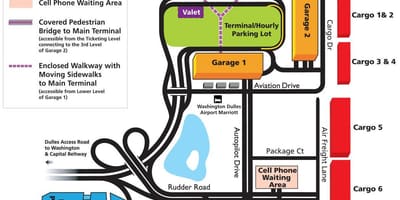 Karta över dulles airport area