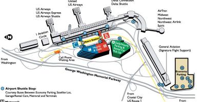Ronald reagan washington national airport karta