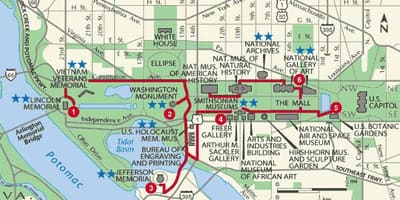 Washington walking karta