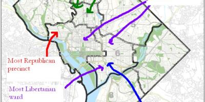 Karta över washington dc politiska